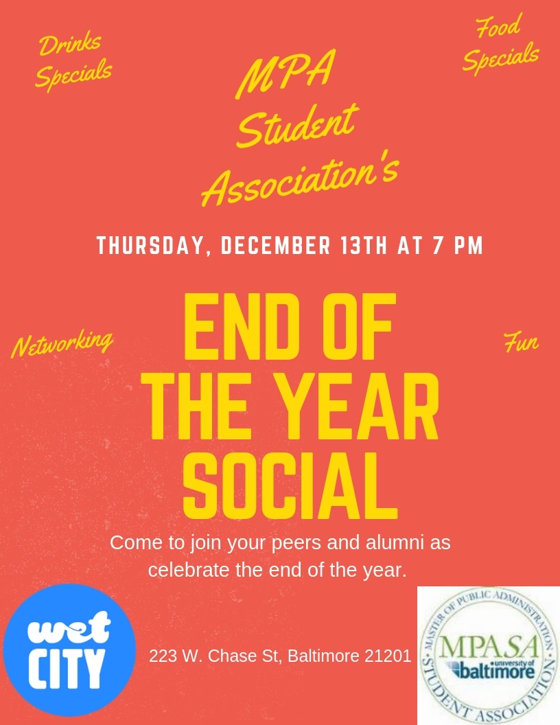 MPA Student Association End of the Year Social
